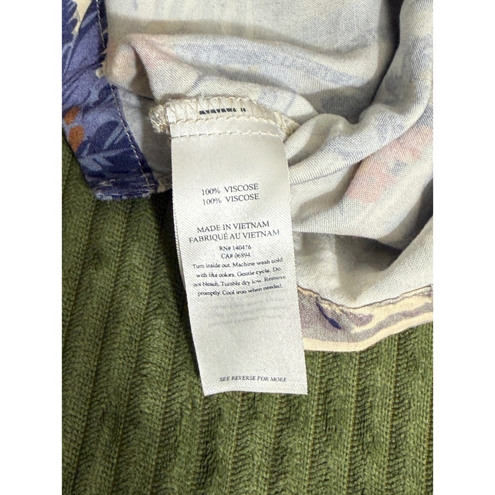Faherty Men Blue Tropical Palm Tree Viscose Camp Shirt Summer Comfort M GG02 - Picture 8 of 8